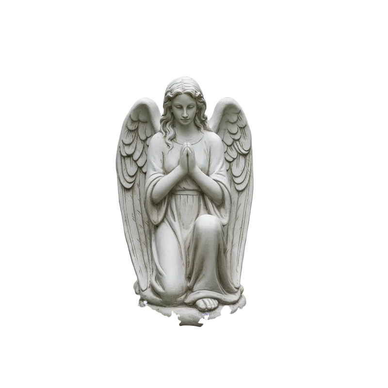 Praying Kneeling Angel Outdoor Statue (22 - Inch)