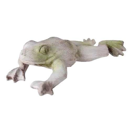 Frog figurine with outstretched limbs, featuring an old world European style and subtle ornate detailing.