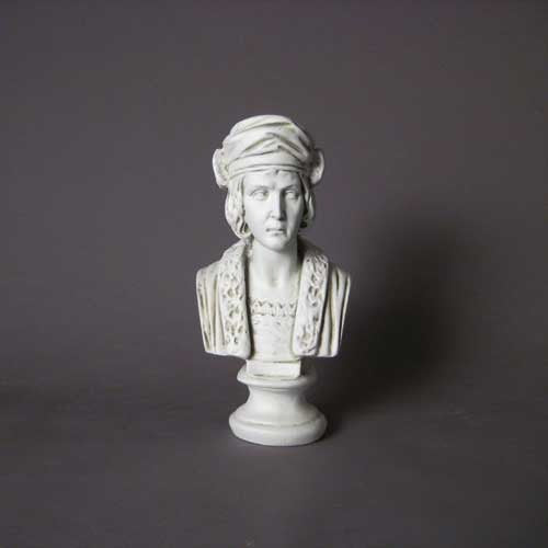 Columbus Bust Display Decor (10 - Inch) Side View