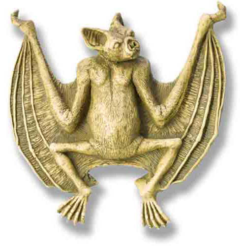 Baroque-style ornate bat with outstretched wings, detailed fur texture, and expressive facial features in old world European design. Different Angle