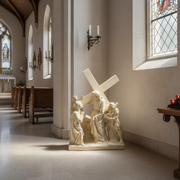 Jesus Meets His Mother Religious Statue (22 - Inch) Side Angle
