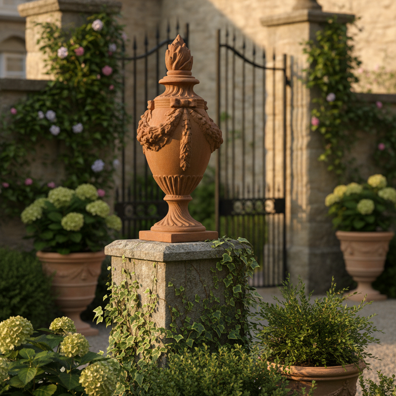 Empire Flame Finial Outdoor Statue (48-Inch)