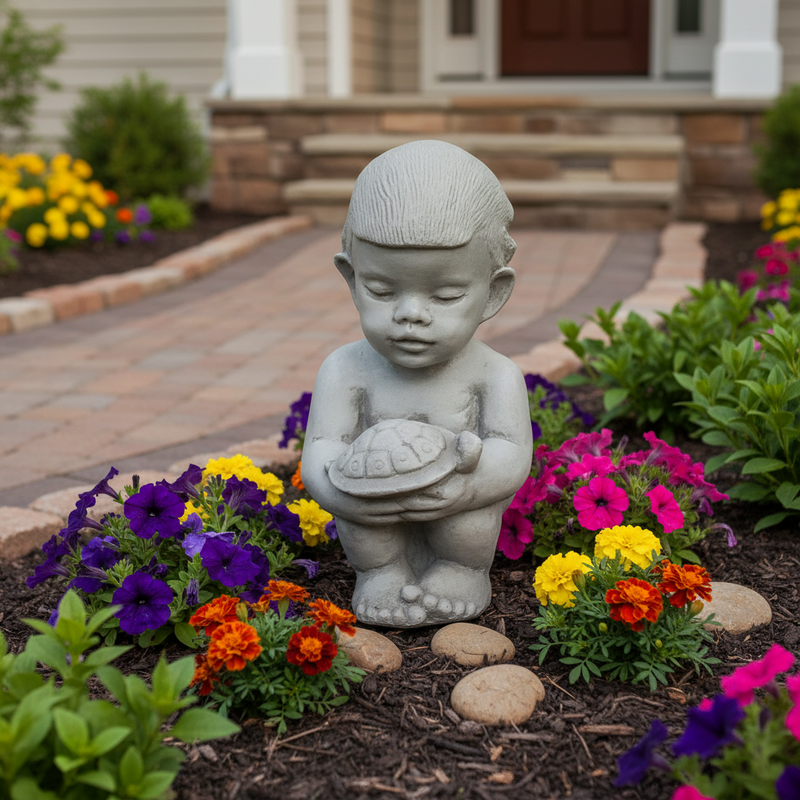 Turtle Garden Statue (12-Inch)