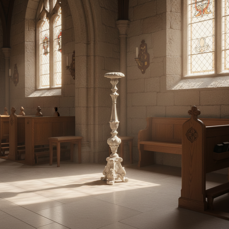 Religious Candleholder Statue (38-Inch)