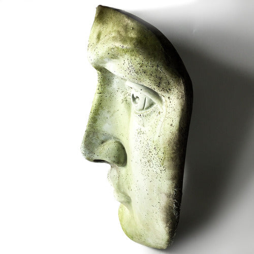 David Mask Drawing Cast Statue (19 - Inch) Side Angle