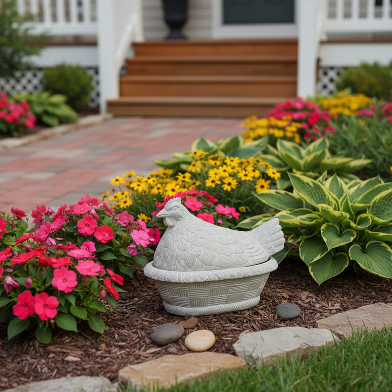 Hen Garden Statue (23-Inch)