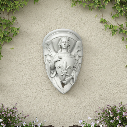 Protective Angel Wall Shield Garden Decor (17 - Inch) Side Angle