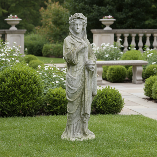 Four Seasons Winter Statue (45 - Inch) Side Angle