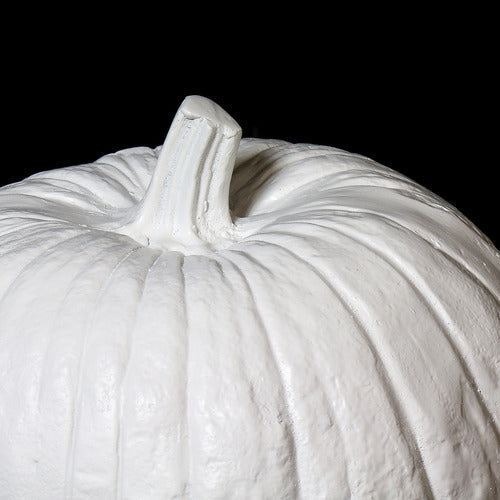 Pumpkin with classical sculptural detailing and ornate ridges, inspired by old world European and Renaissance aesthetics.
