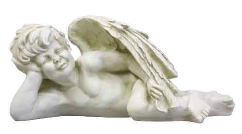 Cherub with Wings Outdoor Statue (8 - Inch)