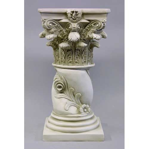 Twisted Rose Pedestal Outdoor/Indoor Statue