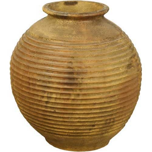 Round Ribbed Urn 29 Outdoor/Indoor Statue