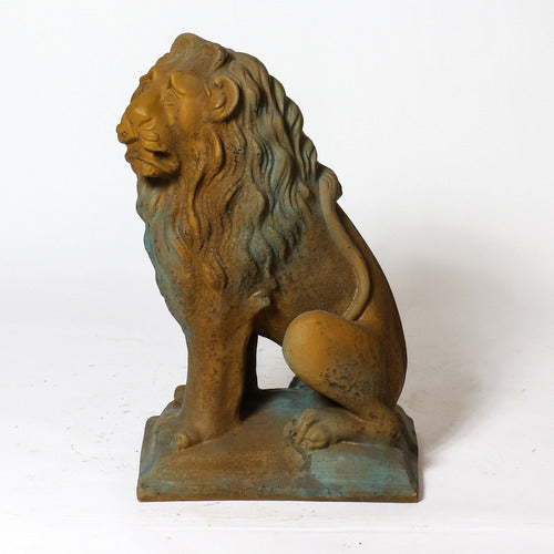Sitting Lion Garden Statue (24 - Inch) Different Angle
