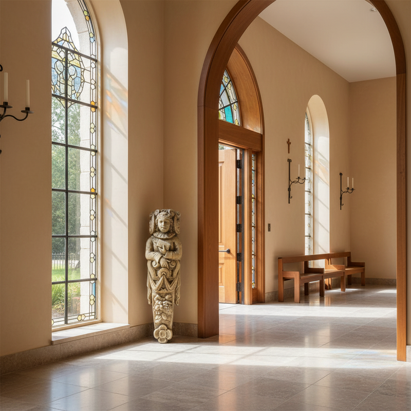 Saint Clement Religious Statue (30 - Inch) Side Angle