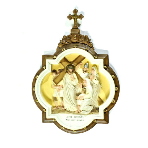 Chapel Wall Plaque Station 8 Outdoor/Indoor Statue