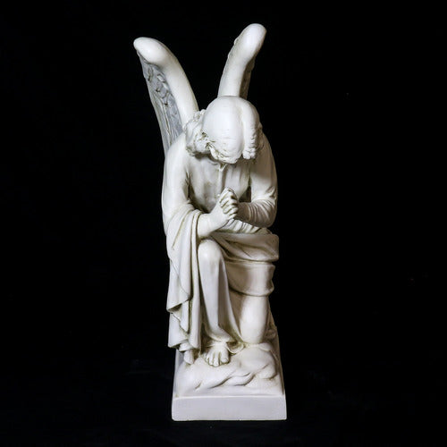 Praying Church Angel Outdoor Statue (28 - Inch) Side Angle View