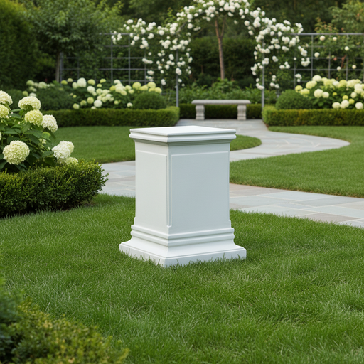 Rectangular Panel Outdoor Statue (22 - Inch) Side Angle