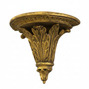 Ornate wall shelf with classical acanthus leaf motifs, old world European style, featuring Baroque and Renaissance detailing.