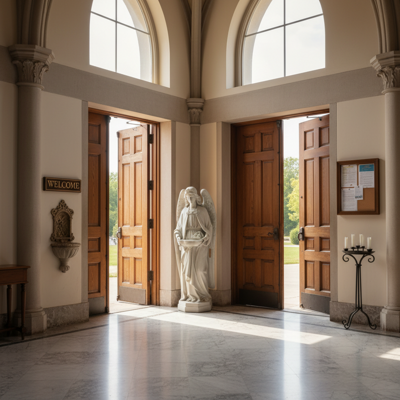 Large Winged Ceremonial Angel with Bowl Outdoor Statue (50-Inch)