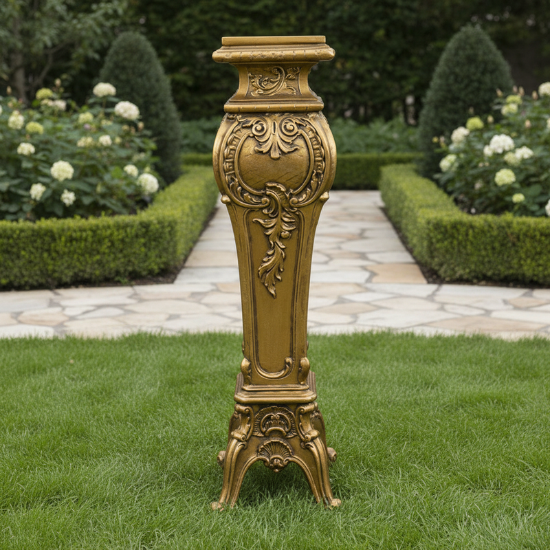 Victorian Pedestal Statue (44 - Inch) Side Angle
