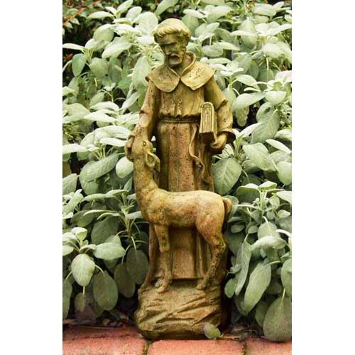 Saint Francis With Deer 20 Outdoor/Indoor Statue