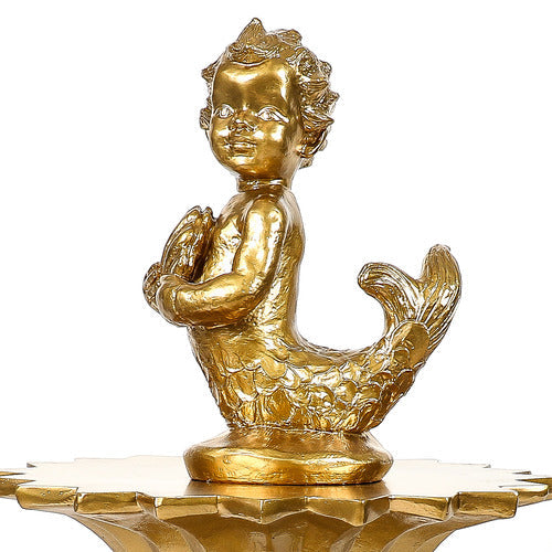 Mermaid Boy Garden Statue (17-Inch)