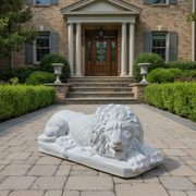 Chatsworth Lion Garden Statue (31 - Inch) Side Angle