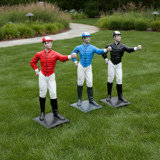 Jockey Properdetail Paint Statue Bfrlc (42 - Inch) Side Angle