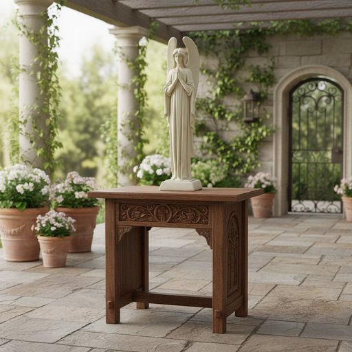 Angel in prayer Outdoor Statue (40 - Inch) Side Angle