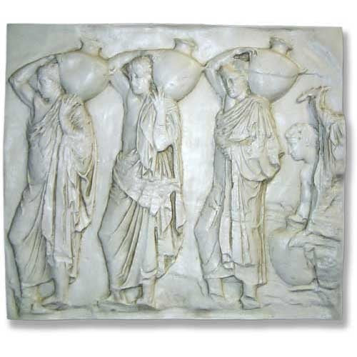 Urn Carrier Frieze Outdoor/Indoor Statue