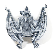 Baroque-style ornate bat with outstretched wings, detailed fur texture, and expressive facial features in old world European design. Side Angle