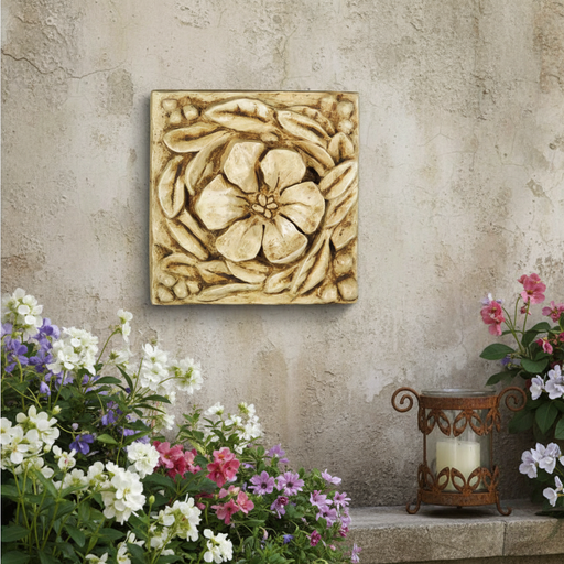 Morning Glory Garden Plaque (12.0 - Inch) Side Angle