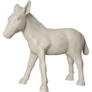 Donkey figurine with classical old world European style, featuring smooth lines and subtle, Renaissance-inspired detailing.