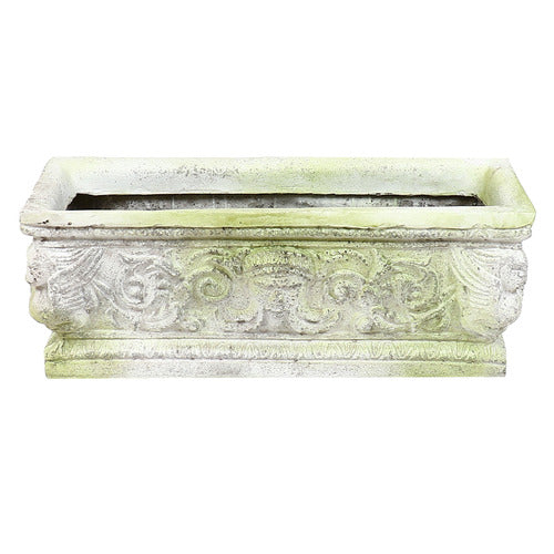 Greenman Rectangle Urn 11 Outdoor/Indoor Statue