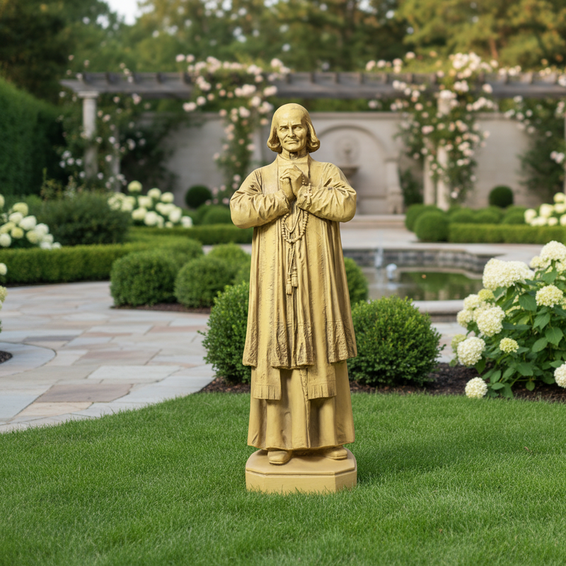 Saint John Vianney Religious Statue (50 - Inch) Side Angle