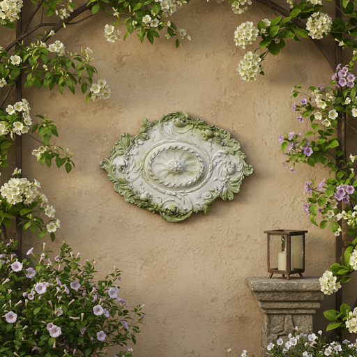 Regal Medallion Outdoor Plaque (32.0 - Inch) Side Angle