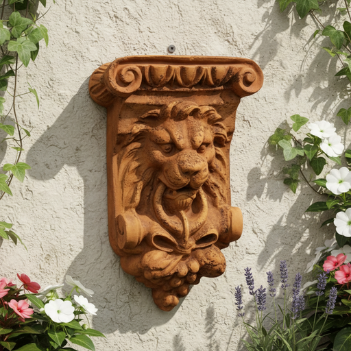 Lion Garden Plaque (10.0 - Inch) Side Angle