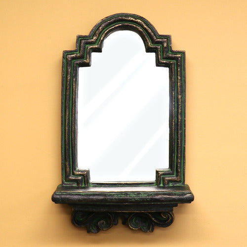 Wall Mirror W/Shelf Outdoor/Indoor Statue