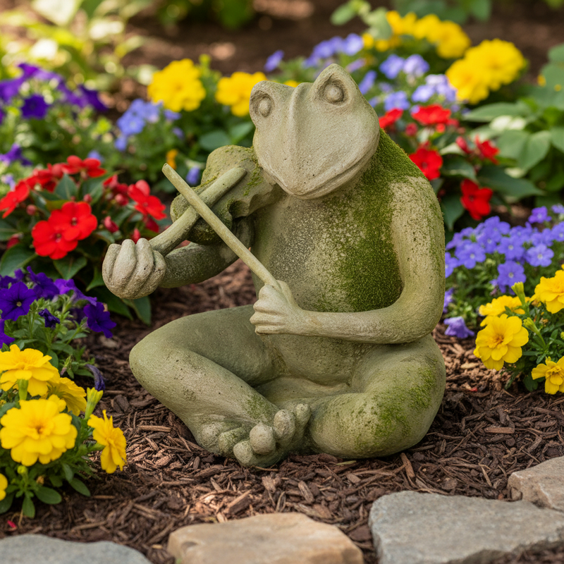 Frog Garden Statue (14-Inch)