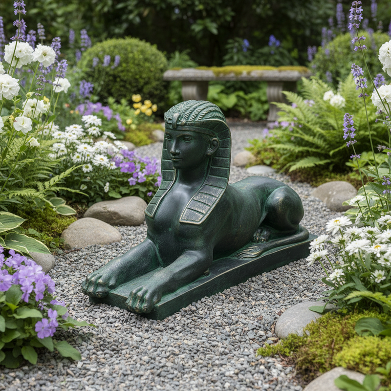 Sphinx W Statue (28 - Inch) Side Angle