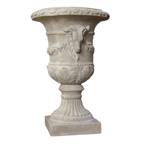 Ram And Garland Urn 31 Outdoor/Indoor Statue