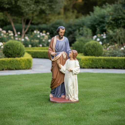 Saint Joseph with Tools Statue (55 - Inch) Side Angle
