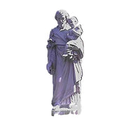 Saintly figure holding a child in flowing robes, featuring classical old world European and Renaissance-inspired ornate detailing.