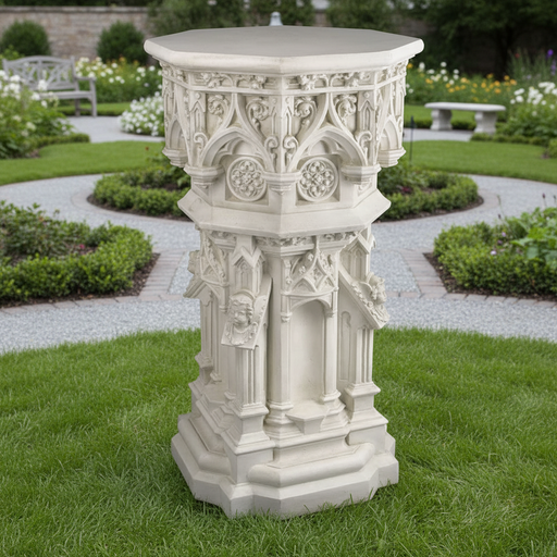 Cathedral Pedestal Statue Bfrlc (44 - Inch) Side Angle