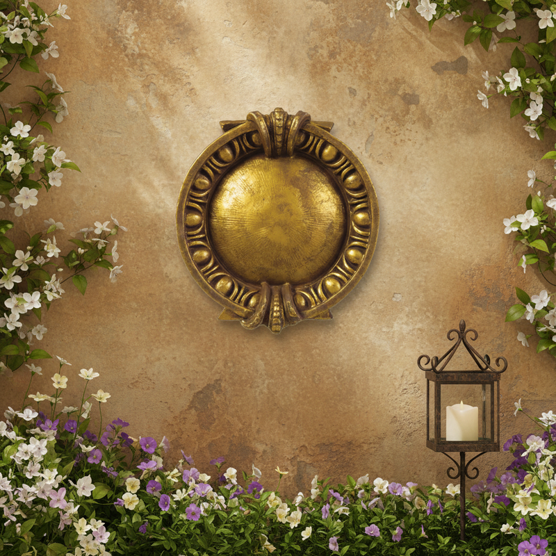 Dart & Egg Garden Plaque (12.0 - Inch) Side Angle