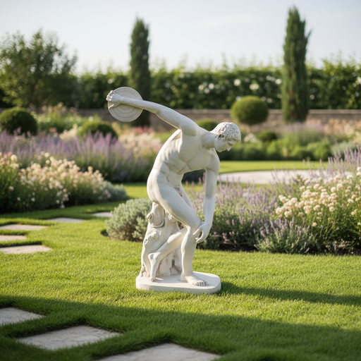 Discus Thrower Statue (68 - Inch) Side Angle