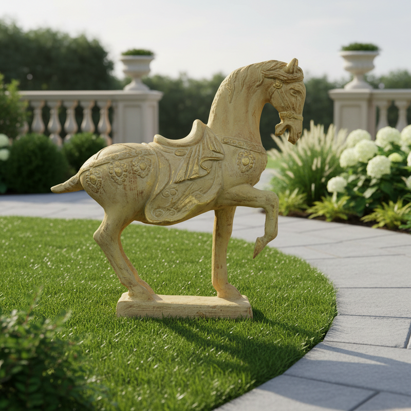 Horse Garden Statue (16 - Inch) Side Angle