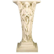 Pair Of Classical Angel Pedestals Outdoor Statue (38 - Inch)