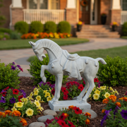 Tang Horse Garden Statue (10 - Inch) Side Angle