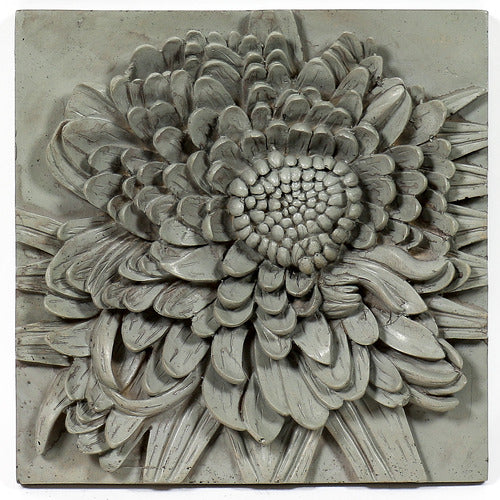 Chrysanthemum Garden Plaque (14.0 - Inch) Side View